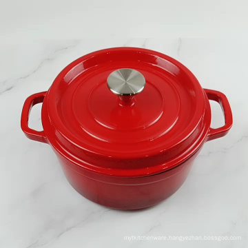 6.5 Quart Red Enamel Covered Dutch Oven